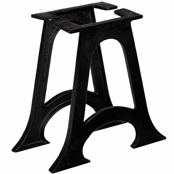 vidaXL Pied de table base 2 Pièces Base voûtée Cadre en A Fonte