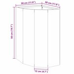 vidaXL Jardinière d'Angle Vert olive 30 x 30 x 50 cm Acier