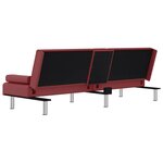 vidaXL Canapé-lit avec porte-gobelets rouge bordeaux similicuir