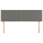 vidaXL Têtes de lit 2 Pièces Gris 72x5x78/88 cm Similicuir