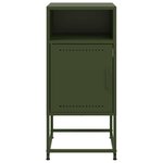vidaXL Table de chevet vert olive 36x39x78 cm acier