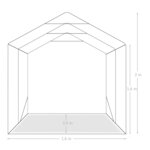 vidaXL Tente de garage PVC 1 6x2 4 m Vert