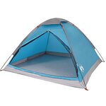 vidaXL Tente de camping à dôme 2 personnes bleu imperméable