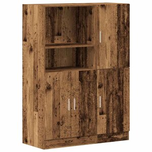 vidaXL Ensemble d'armoires de cuisine 2 Pièces vieux bois