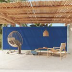 vidaXL Auvent latéral rétractable de patio 200x600 cm Bleu