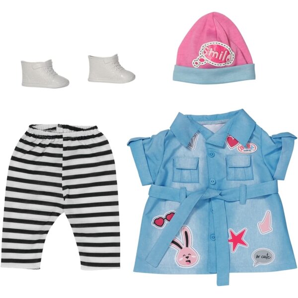 Zapf Creation 832585 - Baby born Deluxe Robe en Jean pour poupée de 43 cm