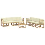 vidaXL Ensemble de canapés d'extérieur 9 pc Blanc et crème