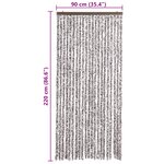 vidaXL Moustiquaire Marron et beige 90 x 220 cm Chenille