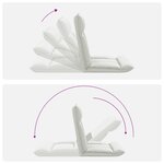 vidaXL Fauteuil de sol ajustable Blanc Simili cuir