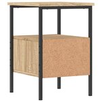 vidaXL Tables de chevet 2 Pièces chêne sonoma 34x36x50 cm bois ingénierie