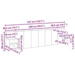 vidaXL Tête de lit avec armoire avec tiroir 3 Pièces Chêne artisanal