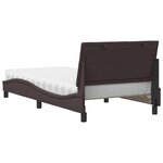 vidaXL Lit avec matelas marron foncé 100x200 cm tissu
