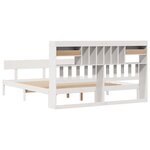 vidaXL Lit bibliothèque sans matelas blanc 180x200 cm bois pin massif