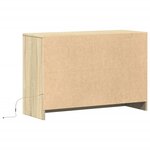 vidaXL Meuble TV avec LED chêne sonoma 91x34x61 cm bois d'ingénierie