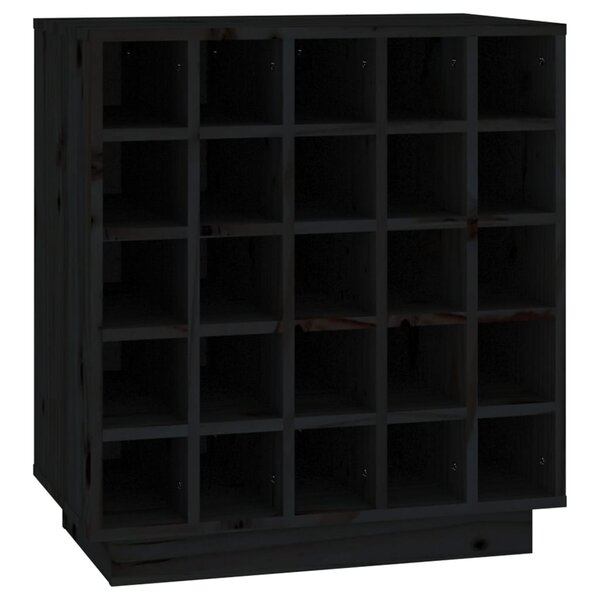vidaXL Armoire à vin Noir 55 5x34x61 cm Bois de pin massif