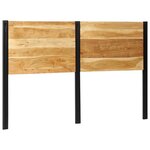 vidaXL Tête de lit 160 cm bois massif d'acacia et fer