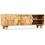 vidaXL Meuble TV Bois massif de manguier 118 x 35 x 40 cm