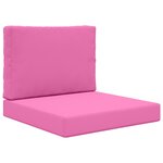 vidaXL Coussin de canapé d'extérieur 2 Pièces Rose Polyester