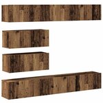 vidaXL Ensemble de meuble TV mural 6 Pièces vieux bois bois d'ingénierie