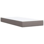vidaXL Sommier à lattes de lit avec matelas Taupe 90x200 cm Tissu