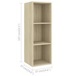 vidaXL Meuble TV mural Chêne sonoma 37x37x107 cm Bois d’ingénierie