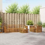 vidaXL Ensemble de canapés d'extérieur 7 Pièces Naturel