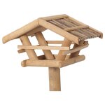 FLAMINGO Mangeoire à oiseaux et support Lucar 38x28x125 cm Naturel
