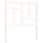 vidaXL Cadre de lit avec tête de lit blanc simple bois massif