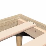 vidaXL Cadre de lit sans matelas chêne sonoma 135x190 cm