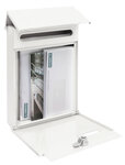 Boîte aux Lettres Acier  Line E6801  Serrure Protégée  Anti-pluie  Blanc