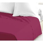 Drap plat 100  coton 240 x 300 cm - Fuchsia