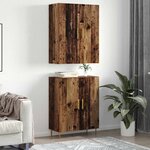 vidaXL Haut Armoire Bois ancien 69 5 x 34 x 180 cm Bois d'ingénierie
