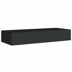 vidaXL Étagère à tiroir murale Noir 60x23 5x10 cm MDF