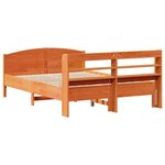 vidaXL Cadre de lit sans matelas cire marron 150x200cm bois pin massif