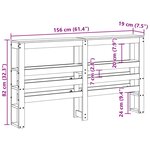 vidaXL Tête de lit avec étagères blanc 150 cm bois massif de pin