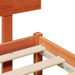 vidaXL Cadre de lit avec tête de lit marron ciré 140x190 cm Bois massif pin