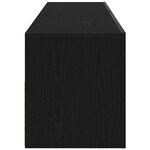 Meuble TV vidaXL avec LED Chêne Noir 120x35x40 cm Bois d'ingénierie