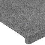 vidaXL Tapis d'escalier auto-adhésifs 30 Pièces gris 65x24 5x3 5 cm