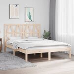 vidaXL Cadre de lit Bois de pin massif 140x200 cm