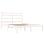 vidaXL Cadre de lit Blanc Bois de pin massif 120x190 cm Petit double