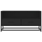 vidaXL Meuble TV noir 80x34 5x40 cm bois d'ingénierie et métal