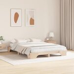 vidaXL Cadre de lit Pin massif 140 x 200 cm Bois massif en pin