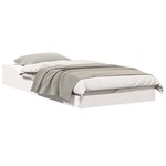 vidaXL Cadre de lit Blanc 90 x 190 cm Pin massif