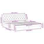 vidaXL Cadre de lit sans matelas rose 200x200 cm velours