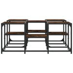 vidaXL Table basse chêne fumé 91x91x40 cm bois d'ingénierie