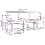 vidaXL Ensemble de canapés d'extérieur 3 pc
