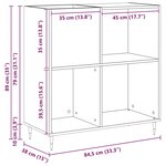 Buffet en bois vieilli vidaXL 84 5x38x89 cm en bois d'ingénierie