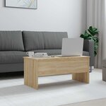 vidaXL Table basse chêne sonoma 102x50 5x46 5 cm bois d'ingénierie