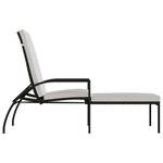 vidaXL Chaise longue avec repose-pied Résine tressée Marron