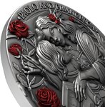 Pièce de monnaie en Argent 25 Dollars g 62.2 (2 oz) Millésime 2026 Love Stories PAOLO AND FRANCESCA